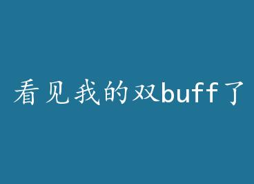 �����ҵ�˫buff���� by ��������