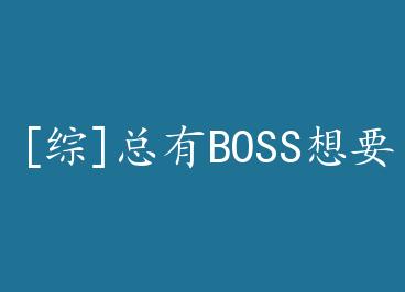 [��]����BOSS��Ҫ������ by �����˷�